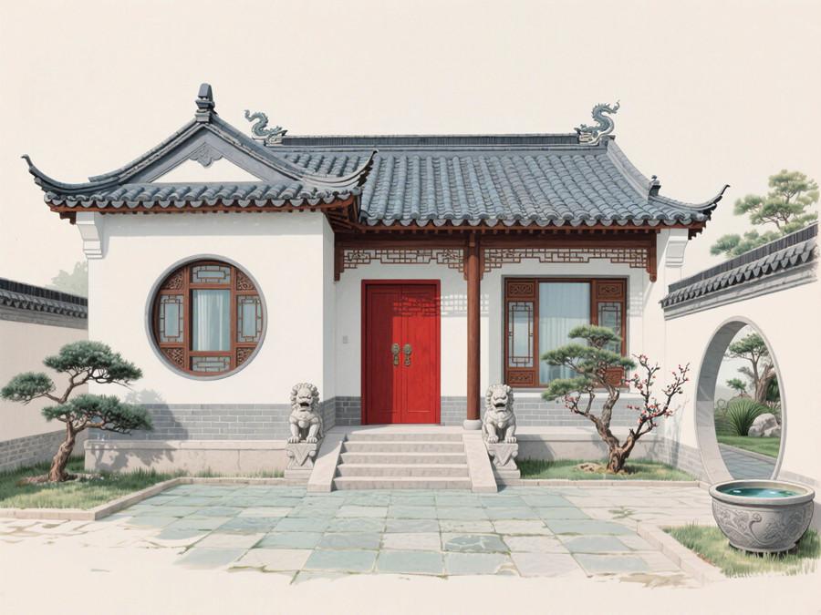 中式古典風格輕鋼別墅